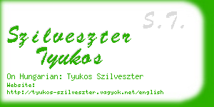 szilveszter tyukos business card